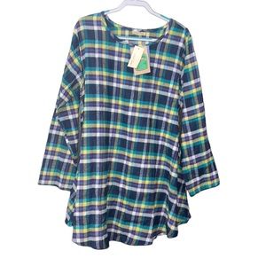 079. A LA TZARINA Plus Size Plaid Dress SB$20
